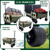 440lbs Collapsible Foldable Wagon Cart with strapping system ,Beach Wagon Utility Cart Utility Wagon Grocery Cart, Green - 4 of 4