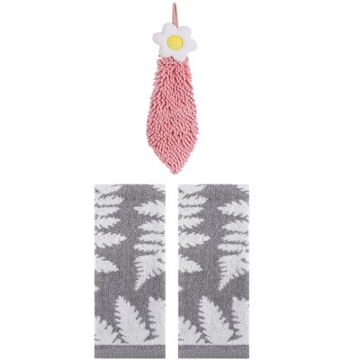REGALWOVEN 3 Pcs Soft Absorbent Decorative Hand Towels for Bathroom Kitchen