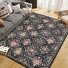 Modern Area Rug Elegant Floral Durable Stain-Resistant Fabric Washable Waterproof Perfect Rug for Living Room Bedroom - 3 of 4