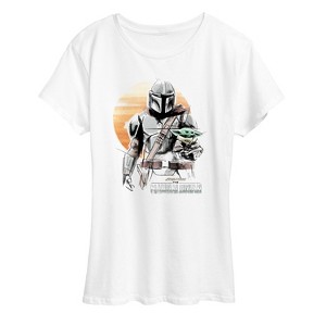 Women's - Star Wars - The Mandalorian Mando Marker Concept Short Sleeve Graphic T-Shirt - 1 of 4