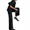 Women's Meredith Double-Breasted Satin Blazer and Pant Set - The Cotton Brand - 3 of 4