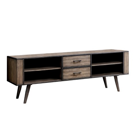 72 Georgie Mid Century Modern Multi Storage Tv Console Gray