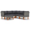 vidaXL Garden Lounge Set Grey - 3 of 4