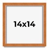 PosterPalooza | Square Classic Brown Picture Frame - UV Acrylic, Foam Board Backing, Hanging Hardware - 2 of 4