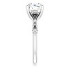 Pompeii3 3Ct Moissanite Vintage Engagement Solitaire Ring 14k White Yellow or Rose Gold - 4 of 4