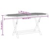 vidaXL Garden Table Wood Brown Solid eucalyptus wood Medium Foldable - 63" x 33.5" x 29.5" Brown - 4 of 4