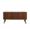 Syemin TV Stands and Consoles TV Stand Use in Living Room Furniture with 1 storage and 3 Shelves Cabinet, Brown, 53.15"*14.17"*26.38" - 2 of 4
