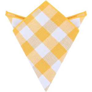 INSPIRE CHIC Men's Buffalo Check Cotton Pocket Square - 1 of 4