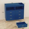 Changing Table Dresser with Drawers, Nursery Dresser with Changing Table Top, Diaper Changing Station Organizer with Open Shelf for Bedroom - 3 of 4