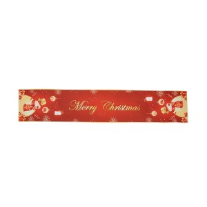 Unique Bargains Christmas Table Runner Polyester Red White 71x14 Inch 1Pc - 1 of 4
