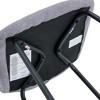 FURNIinspire Dining Chairs A set of 4 Luxury Dining Chairs For Dining Room, Black Metal Legs Dining Chairs With PU Cushion, Gray, 20"*16"*31" - 4 of 4