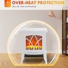 SEVOBAL Fireplace Insert Heater Mantel 3D Flame Fireplace Stove Bottom Air Outlet Fire Place Panoramic Fire Place Heater, White, 15.9"*11.8"*17.7" - 4 of 4
