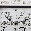 American Art Decor Farmhouse Shabby Chic 'Family Time' Picture Frame Collage Wall Clock White : Modern Square Analog Display - 3 of 4