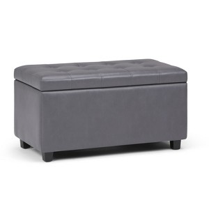 NicBex Multi-functional Ottoman with Storage, Ottoman Foot Rest with Safety Hinge and Tufted Top for Bedroom, Living Room, Gray - 1 of 4