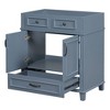 30'' Bathroom Vanity, Solid Wood Frame Bathroom Storage Cabinet, With Soft Closing Doors, Frame Bathroom Storage Cabinet Only, Retro Vanities - 3 of 4