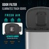 Dolonm 13 Gallon 50L Kitchen Foot Pedal Operated Soft Close Trash Can - Stainless Steel Rectangular Bustbin with 30 Garbage Bags - Silver - 4 of 4