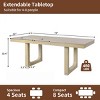 Modern Extendable Acacia Wood Dining Table,Seats 6-8 Rectangular Dining Table with Rubberwood Legs for Kitchen or Dining Room-Cuddlewood - 4 of 4