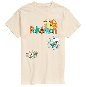 Men's - Pokémon - Cyndaquil, Oshawott, Rowlet Short Sleeve Graphic T-Shirt - 1 of 3