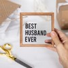 Pavilion Gift Company - Best Husband Ever - 5" x 5" Wood Framed Glass Plaques - Wall Sign Panels - 4 of 4