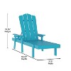 Emma and Oliver Recycled HDPE Adjustable Adirondack Lounger with Fold Out Cupholder for Indoor/Outdoor Use - 4 of 4