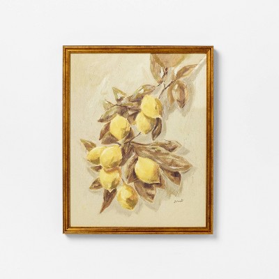 16"x20" Lemons Vintage Framed Wall Art - Threshold™ designed with Studio McGee