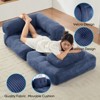 Mjkone Folding Sofa Bed, L-Shaped Convertible Sofa Bed with Armrest Foldable Sleeper Sofa - 3 of 4
