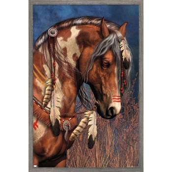 Trends International Laurie Prindle - War Pony Framed Wall Poster Prints