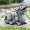 SPI Home Honorable Dragon Garden Sculpture – Resin Asian-Inspired Statue, 29.5" Length, Mythical Outdoor Decor - 2 of 3