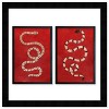 13" x 19" Ruby Snake Set Framed Wall Art Red - Wynwood Studio: Modern Decor, Animal Digital Art - 3 of 4