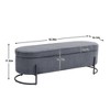 NicBex Storage Ottoman Bench for Bedroom,Storage Bench with Solid Wood Frame and Sturdy Metal Legs,Ottoman for Living Room,Bedroom,Entryway - 3 of 4