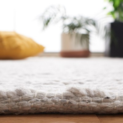 Handmade Silver Flat Woven Rectangular Synthetic Area Rug 3' x 5'