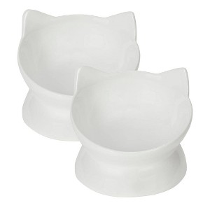 Park Life Designs 2c Oscar Tilt Cat Bowl - White : Target