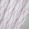 Olivia Gray Fleur Embroidered Rod Pocket Single Curtain Panel With 18" Valance - 54x84", Rose - 2 of 4