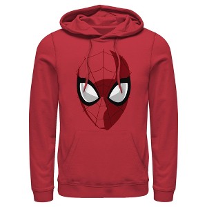 Men's Marvel Spider-Man Large Mask Icon Pull Over Hoodie - 1 of 4