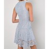 Women's High Neck Lace Dress - APRICOT - 3 of 4