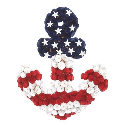 20" American Flag Themed Anchor Wall Décor - National Tree Company