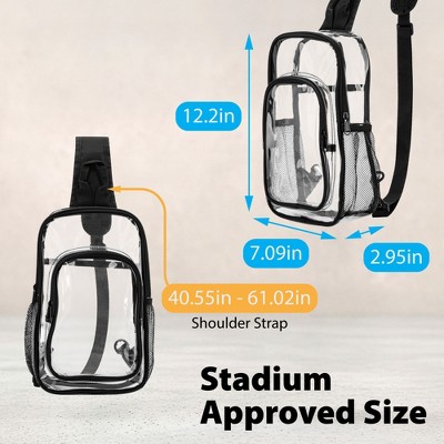 Сумки Garnen Clear Bag For Stadium Events, Clear Crossbody Bag For Stadium, Clear Crossbody Purse for Concerts Festival, Stadium Bag With Zipper and Strap — фото 5