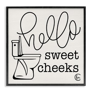 Stupell Industries Hello Sweet Cheeks with Toilet, 24" x 24" - 1 of 4