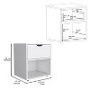 NicBex 14.6''Nightstand with Drawer and Bottom Shelf Mid Century Side Table Stand by Sofa Bedside Table for Bedroom,Living Room - 3 of 4