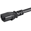 Monoprice 3-Prong Power Cord - 6 Feet - Black | IEC 60320 C20 to IEC 60320 C13, 14AWG, 15A, For Powering Computers, Monitors - 3 of 4