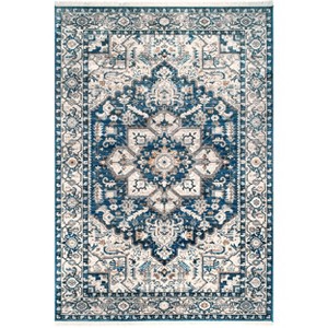 Nuloom Vintage Nina Medallion Tassel Indoor Area Rug : Target