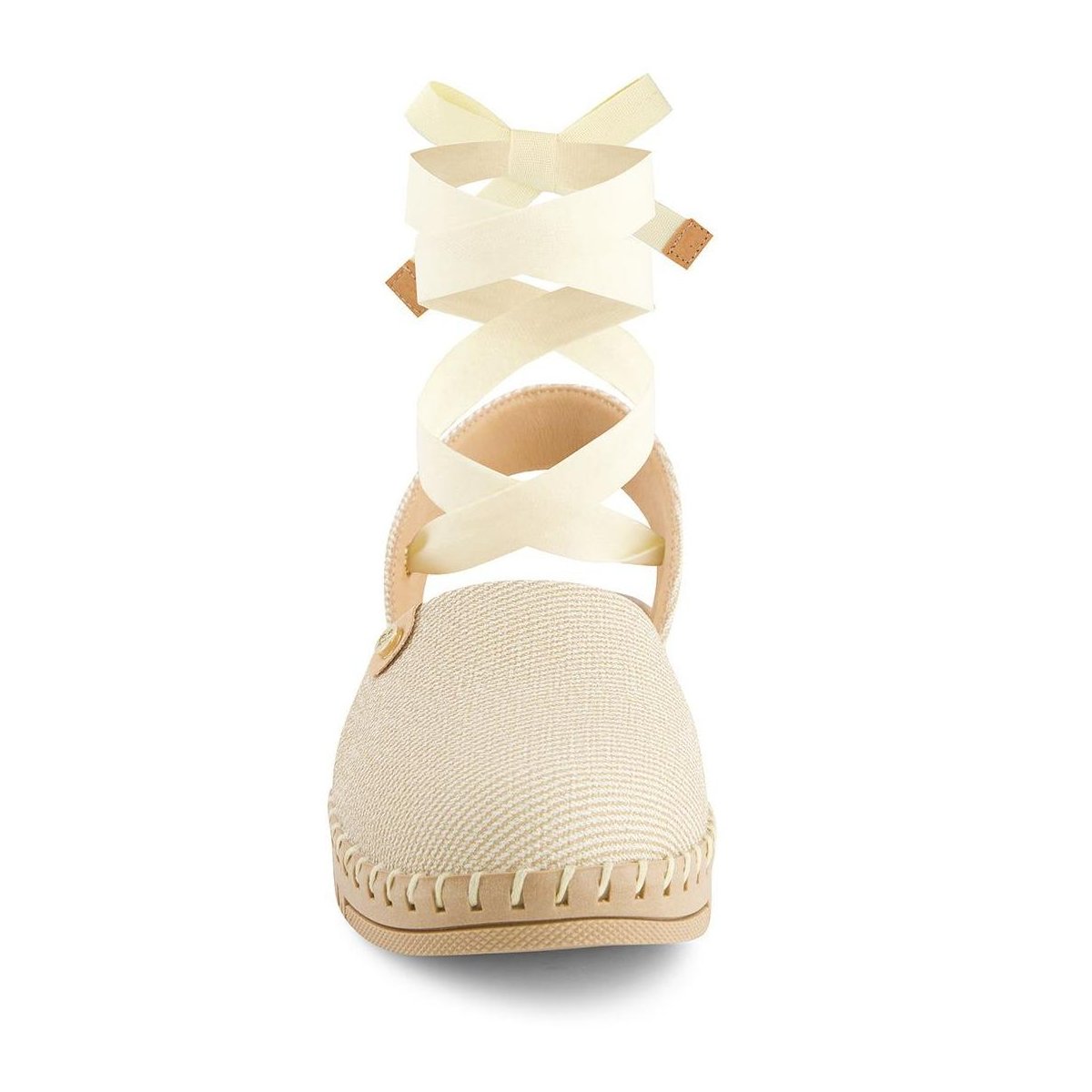 Обувь Andrea Women's Textile Ribbon Lace Flats 65286 Beige 8 — фото 4