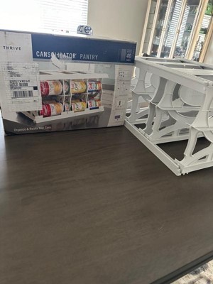 Shelf Reliance Compact Cansolidator Pantry Food W/rotation System,  Interlocking Assembly & Adjustable Panels Holds Up To 40 Cans, White (2  Pack) : Target