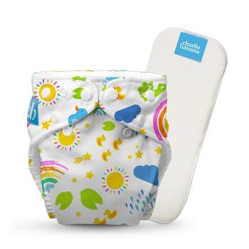 Esembly Cloth Diaper Outer Reusable Diaper Cover & Swim Diaper - Dapple Dot  - Size 2