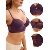 INSPIRE CHIC Women's Lace Trim Underwire Adjustable Straps Plus Cup Size Push Up Bras - 3 of 4