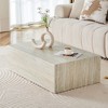 TiramisuBest 39.3" MDF Coffee Table, Modern Light Wood Finish with Stylish Design for Living Room,Wood - 2 of 4