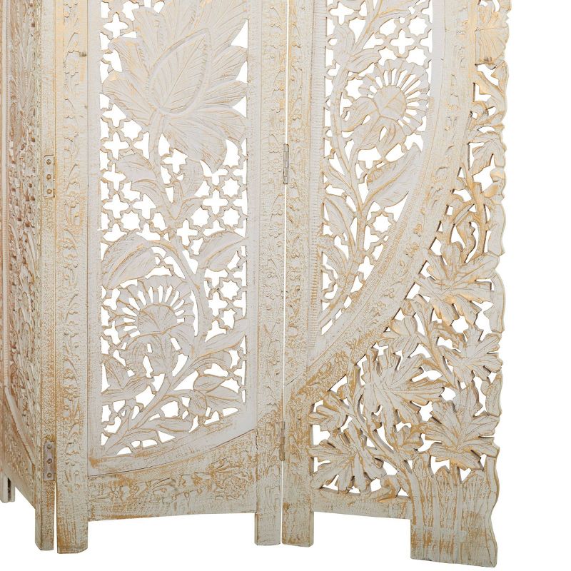 Eclectic Wood Room Divider Screen White - Olivia &#38; May, 6 of 27