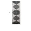 Black Silver And Taupe Geometric Area Rug - 3 of 3