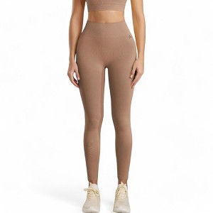Anna-Kaci Active Women's High Waist Ribbed Leggings with Seamless Fit - 1 of 4