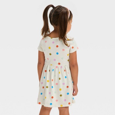 Cat & Jack - Brandclub - Toddler Girls' Short Sleeve Smiley